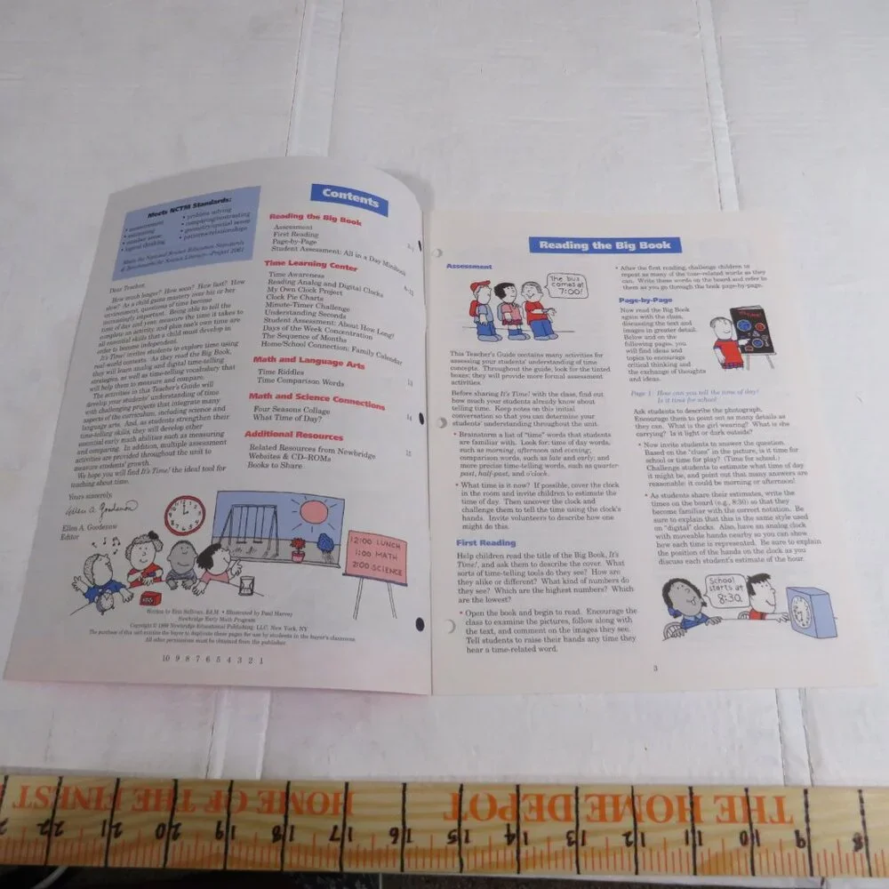 It’s Time BIG BOOK (almost 2 feet tall) with teacher pages CLASSROOM SIZE